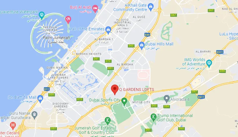 q gardens loft map