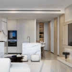 Binghatti Phantom luxury residential tower in Jumeirah Village Dubai spanning 39 floors with podium