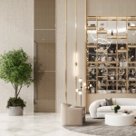 Binghatti Phantom luxury residential tower in Jumeirah Village Dubai spanning 39 floors with podium