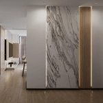 Spacious open plan living room with modern fittings in Binghatti Phantom apartment