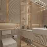 Spacious open plan living room with modern fittings in Binghatti Phantom apartment