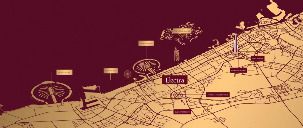 Luxury apartment at ELECTRA by Acube Developments in JVC, Dubai with smart home technology and resort-style amenities